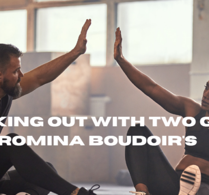 Working Out with Two Guys: Romina Boudoir's